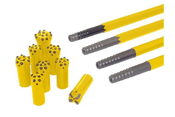 R25台车钎头钎杆